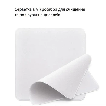 Салфетка из микрофибры для чистки дисплеев, мониторов, оптики