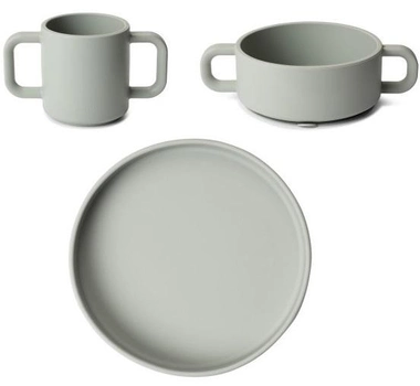 Набір силіконового посуду Everleigh & Me Children Tableware Set Charcoal 3 шт (5745000280186)