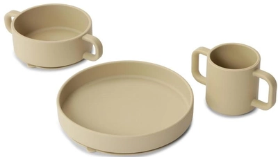 Набір силіконового посуду Everleigh & Me Children Tableware Set Clay 3 шт (5745000280155)