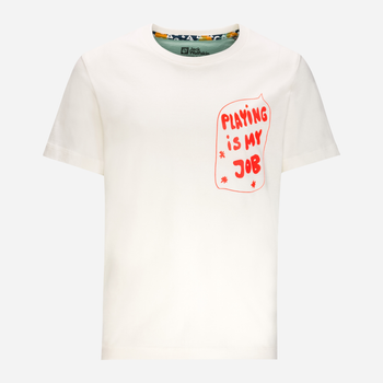 Koszulka dziecięca dla dziewczynki Jack Wolfskin Villi T K 1609721-5152 116 cm Biała (4064993684216)