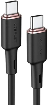 Кабель Acefast C2-03 Type-C to Type-C 3A 60W 1.2 м silicone zinc connectors Black (AFC2-03B)