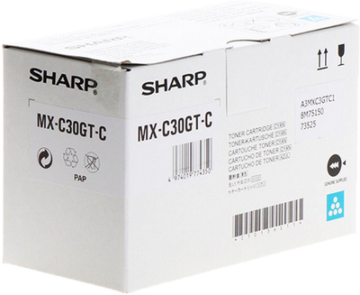 Toner Sharp MXC30GTC Cyan (4974019774350)