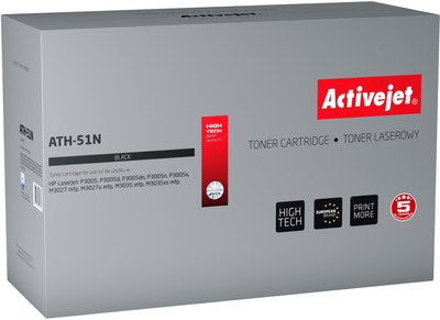 Тонер-картридж Activejet для HP 51A Q7551A Black (5904356294715)