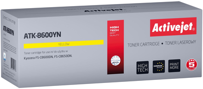 Тонер-картридж Activejet для Kyocera TK-8600Y Yellow (5901443117773)