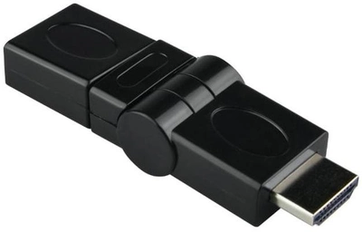 Адаптер DPM кутовий поворотний HDMI - HDMI M/F чорний (5903332589975)