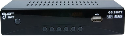 Декодер GoSat GS-250T2 DVB-T/T2, H.265, HEVC (GS-50T2)