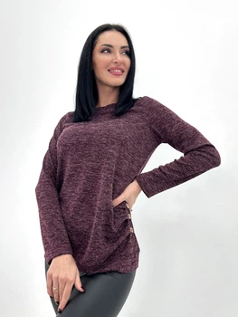 Жіноча кофта з ангори-софт GF04197 колір бордовий, розмір 46/48
