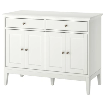 Сервант IKEA ИДАНЭС, белый, 124x50x95 см, 804.960.25