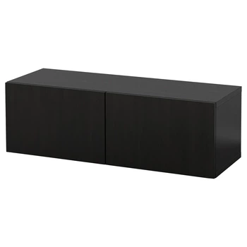 Комбинация настенных шкафов IKEA БЕСТО, черно-коричневый, ЛАППВИКЕН, 120x42x38 см, 794.398.61
