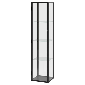 Шафа зі скляними дверцятами IKEA BLÅLIDEN, чорний, 35х32х151 см, 005.205.19