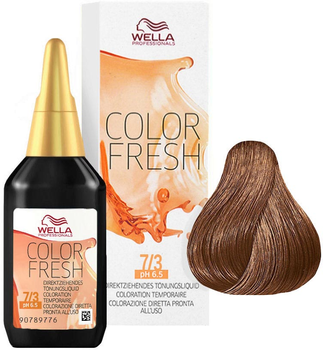 Toner do włosów Wella Professionals Color Fresh Mittelblond Gold 7/3 75 ml (8005610584683)