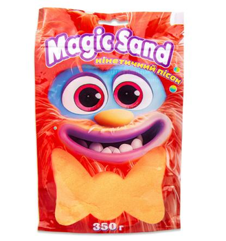 Кінетичний пісок Strateg Magic Sand 350г Помаранчевий + форми 39402-7