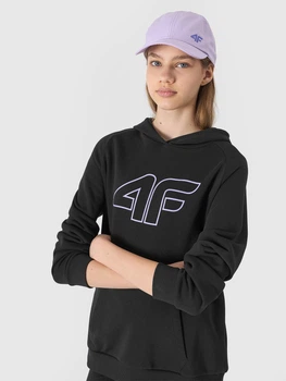 Підліткове худі для дівчинки 4F 4FJWSS24TSWSF0921-20S 140 Чорне (5904698733378)