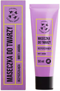Маска для обличчя Mydlarnia Cztery Szpaki очищуюча Мирт і Чорниця 50 мл (5903641982825)