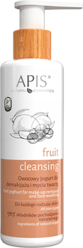 Йогурт для вмивання та очищення шкіри обличчя Apis фруктовий для всіх типів шкіри 150 мл (5901810006891)
