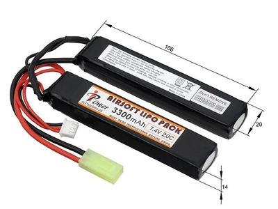 Акумулятор Li-Po 3300MAH 7,4V 20C [IPower] (для страйкбола)