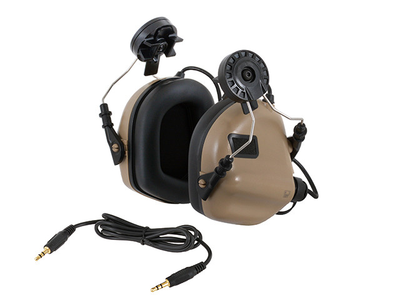 Earmor - Активні навушники M31H для шоломів FAST - Coyote Tan - M31H для шоломів ARC-TAN [EARMOR]