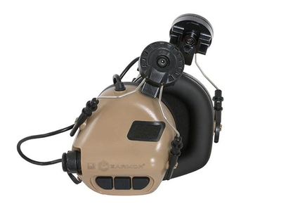 Earmor - Активні навушники M31H для шоломів FAST - Coyote Tan - M31H для шоломів ARC-TAN [EARMOR]