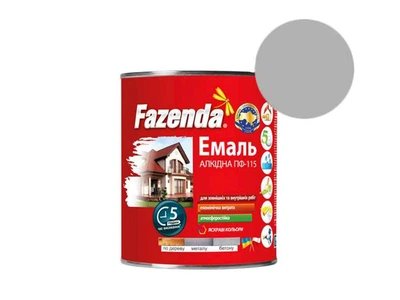 Емаль алкідна ПФ-115 FAZENDA світло-сірий 2,8кг