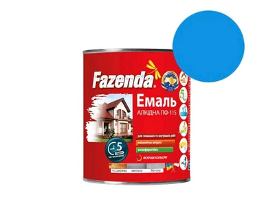 Емаль алкідна ПФ-115 FAZENDA Яскраво-блакитний 2,8кг