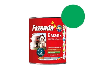Емаль алкідна ПФ-115 FAZENDA Світло-зелений 900г