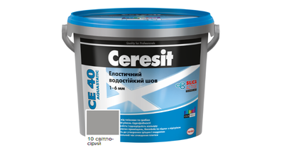 Затирка для швів Ceresit CE 40 10 Aquastatic світло-сірий (5 кг) (2300198)