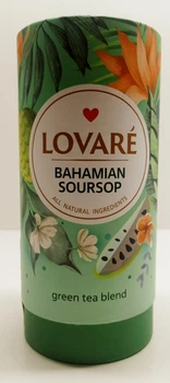 Чай зеленый байховый Lovare Bahamian Soursop с саусепом тубус 80г