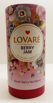 Ягідний чай Lovare Berry Jam з ароматом вишні та малини тубус 80г