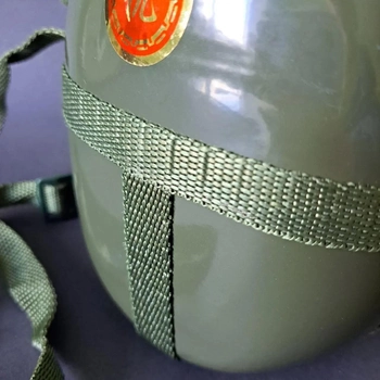 Армійська фляга алюмінієва для води 1,5 літра похідна військова металева для риболовлі оливкова АН9194