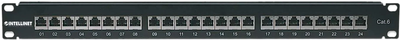 Патч-панель Intellinet 19" 1U Cat6 24xRJ45 для серверної шафи/стійки (766623720038)