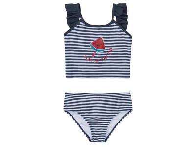 Купальник раздельный с рюшами для девочки Lupilu 406417 086-92 см (12-24 months) темно-синий