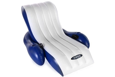 Надувне крісло у вигляді шезлонга з підлокітниками Intex (58868). Розмір 180x135 см
