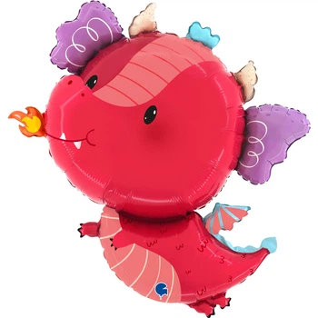 Фольгований шар Grabo велика фігура Funny Dragon Смішний дракон 29" / 63x72 cm Grabo в упаковці 8462