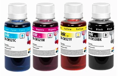Комплект чернил ColorWay для Canon CW520/CW521 BK/C/M/Y Dye-based 4 x 100 ml (CW-CW520/CW521SET01)