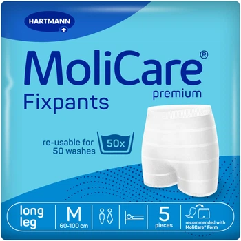 Еластичні штанці для фіксації урологічних прокладок Hartmann MoliCare Premium Fixpants M Подовжені 5 шт (4052199265636)