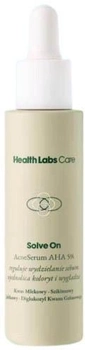 Serum do twarzy Healthlabs Solve On AcneSerum AHA 5% wielofunkcyjne z niedoskonałościami 30 ml (5905475671555)