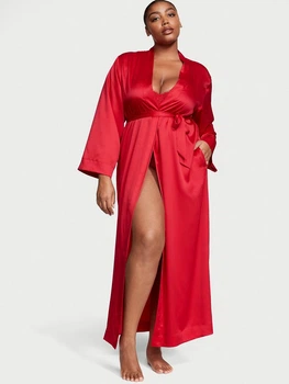 Атласный длинный халат Victoria's Secret (7000R05038QD4) Satin Long Robe XS/S Красный