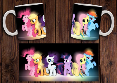 Чашка белая керамическая "My little pony" Мой маленький пони 20 Aurora
