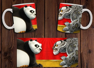 Чашка белая керамическая "Кунг-фу Панда" Kung Fu Panda 27 Aurora