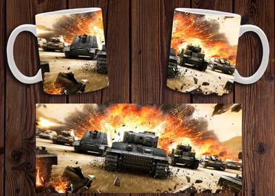 Чашка белая керамическая с принтом "World of Tanks" Світ Танків 19 Aurora