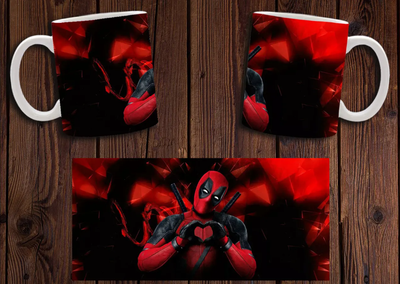 Чашка белая керамическая с принтом Deadpool "Дэдпул" 11 Aurora