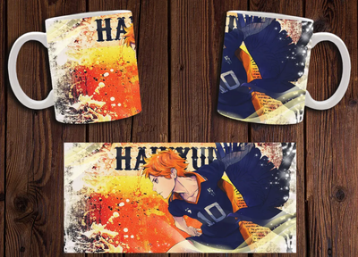Чашка белая керамическая "Волейбол" Haikyuu 23 Aurora