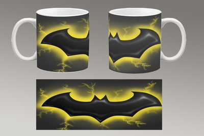 Чашка белая керамическая "Бэтмен логотип" batman logo 44 Aurora