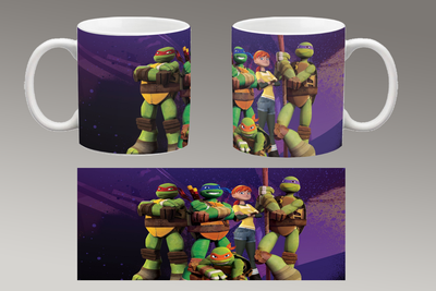 Чашка белая керамическая "Черепашки-ниндзя" Teenage Mutant Ninja Turtles Aurora 22