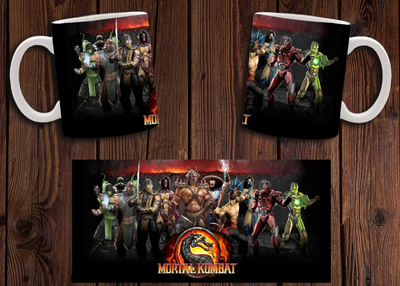 Чашка біла керамічна з принтом "Mortal Kombat" Мортал Комбат 16 ABC