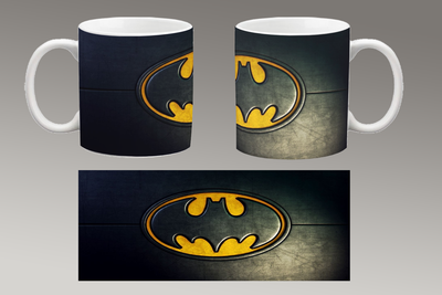 Чашка белая керамическая "Бэтмен логотип" batman logo 39 Aurora