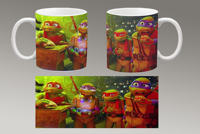 Чашка белая керамическая "Черепашки-ниндзя" Teenage Mutant Ninja Turtles Aurora 35