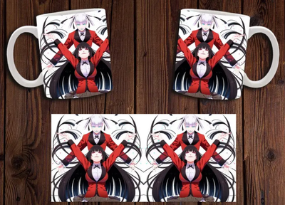 Чашка белая керамическая "Безумный азарт" Kakegurui 13 Aurora
