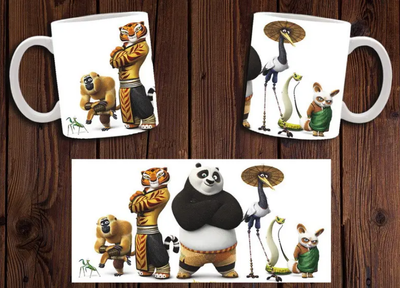 Чашка белая керамическая "Кунг-фу Панда" Kung Fu Panda 22 Aurora