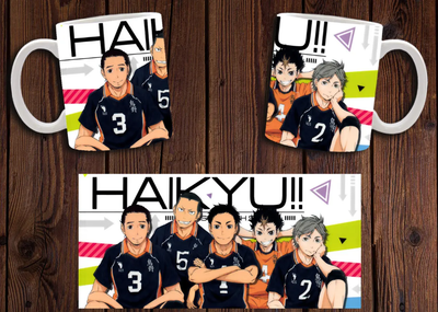 Чашка белая керамическая "Волейбол" Haikyuu 24 Aurora